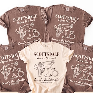 Scottsdale Bachelorette Shirts Scottsdale Bachelorette Party T Shirt Personalized Luxury Bachelorette Merch Scottsdale Before The Veil Shirt