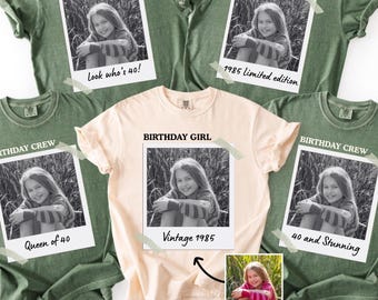 Personalisiertes Geburtstags-Shirt, Benutzerdefiniertes Foto und Jahres-Geburtstags-Komfortfarben-Shirt, Benutzerdefiniertes 30.40.Geburtstagsgeschenk, Weinlese-1995-Hemd