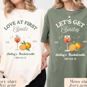 Custom Aperol Spritz Bachelorette Shirts, Love at First Spritz Aperol Spritz, Social Club Bachelorette Party Shirts, Let&#39;s Get Spritzy Shirt