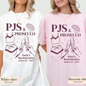 Pjs and Prosecco Bachelorette Shirts, Pajamas and Prosecco Shirts, Girls Gone Mild Bach Shirt, Bridal Party Bridesmaid Gift, Casual Bach Tee