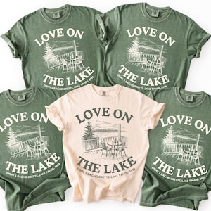 Love on the Lake Bachelorette Party Shirts, Custom Martini Girl Trip Lake Bach Party, Camp Bride Comfort Colors Tees, Camping Hiking Bride