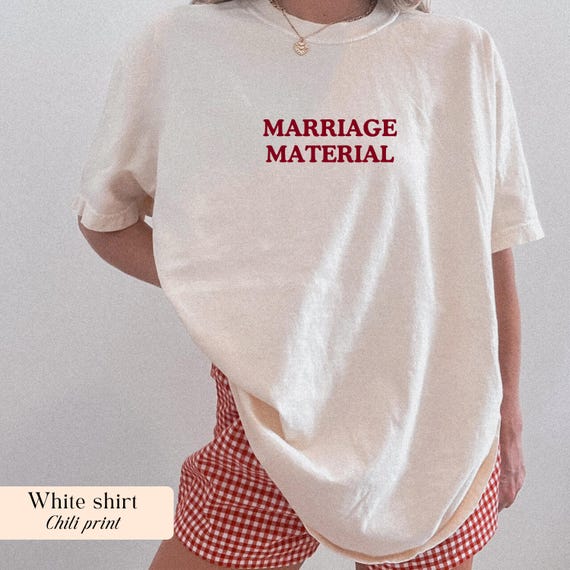 Marriage Material Comfort Colors Shirt, Future Wife Gifts, Wife to Be Shirt, Wifey Gift Ideas, Newly Wed T Shirt, Bridal Gift, Bride Shirt
