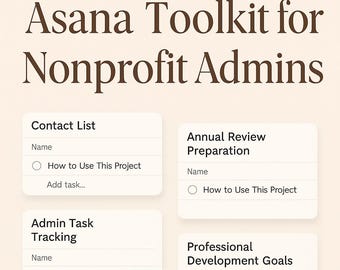 非営利団体の事務職員向け Asana ツールキット