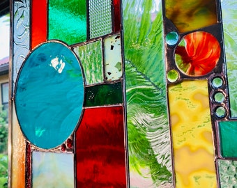 COLORFUL Stained Glass window Panel Custom Ordered
