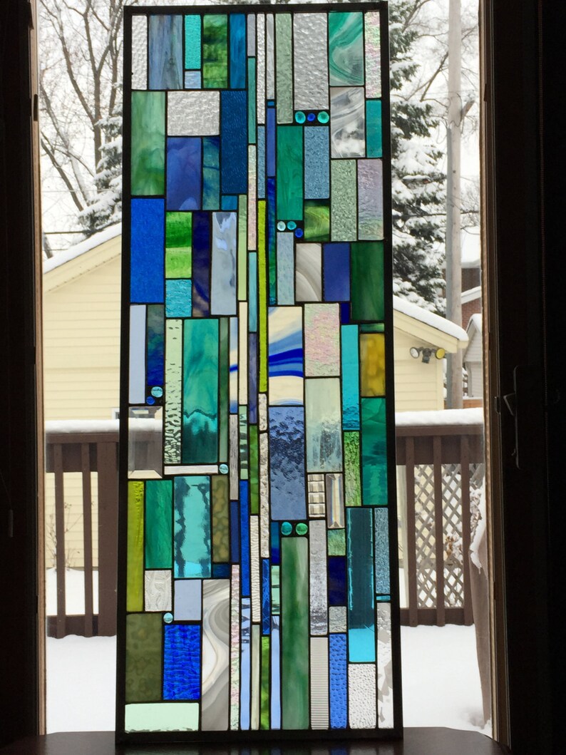 Stained glass Sea Glass custom order Etsy