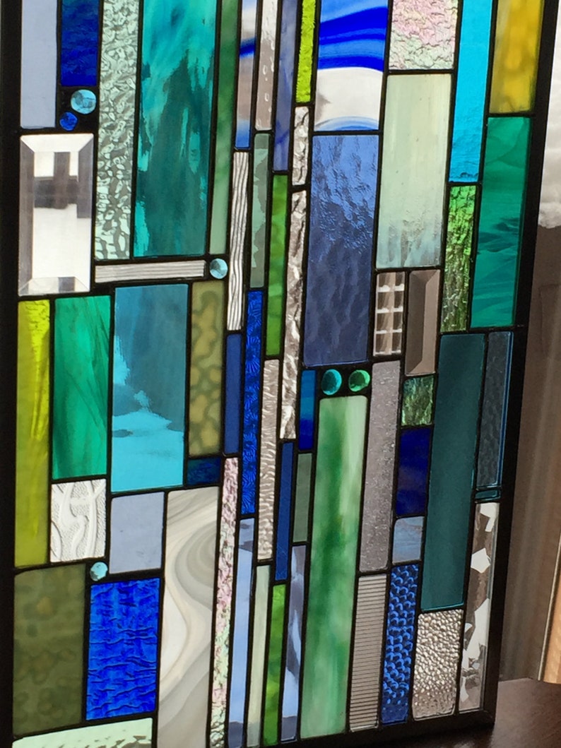 Stained glass Sea Glass custom order Etsy