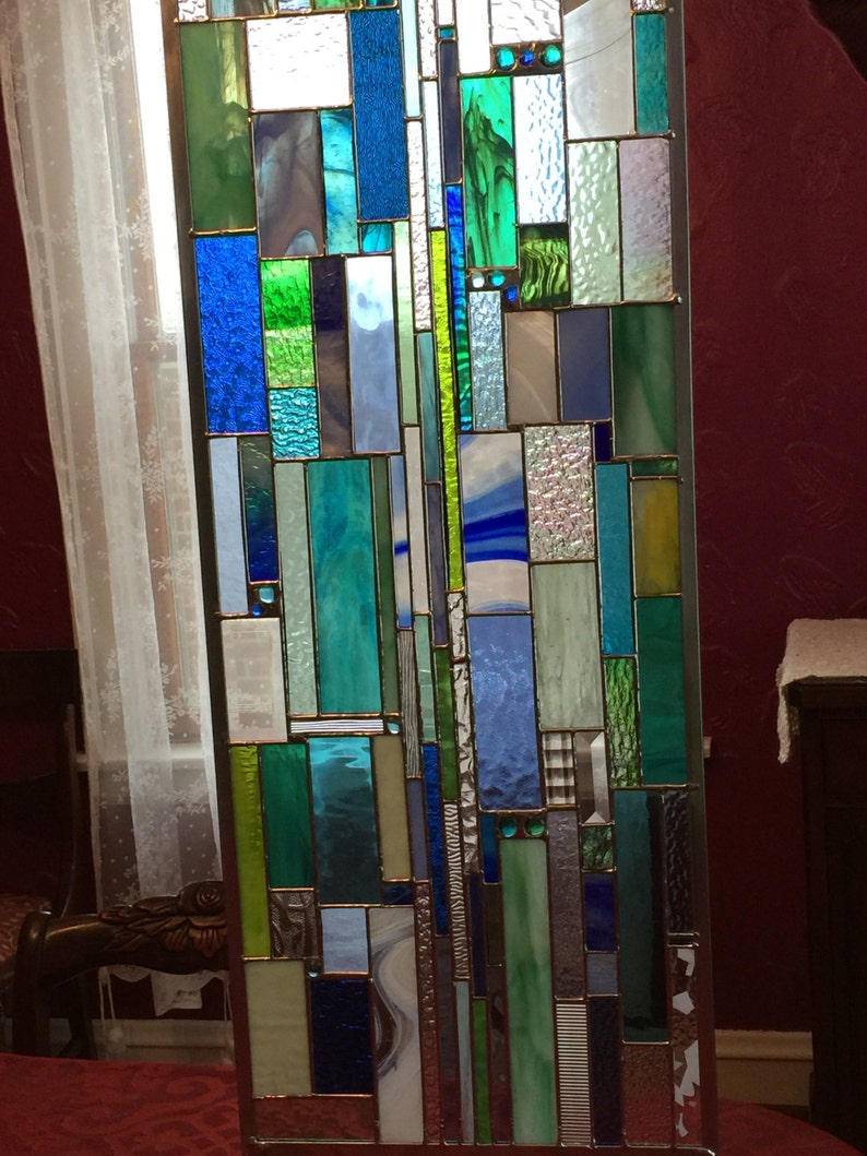 Stained glass Sea Glass custom order Etsy