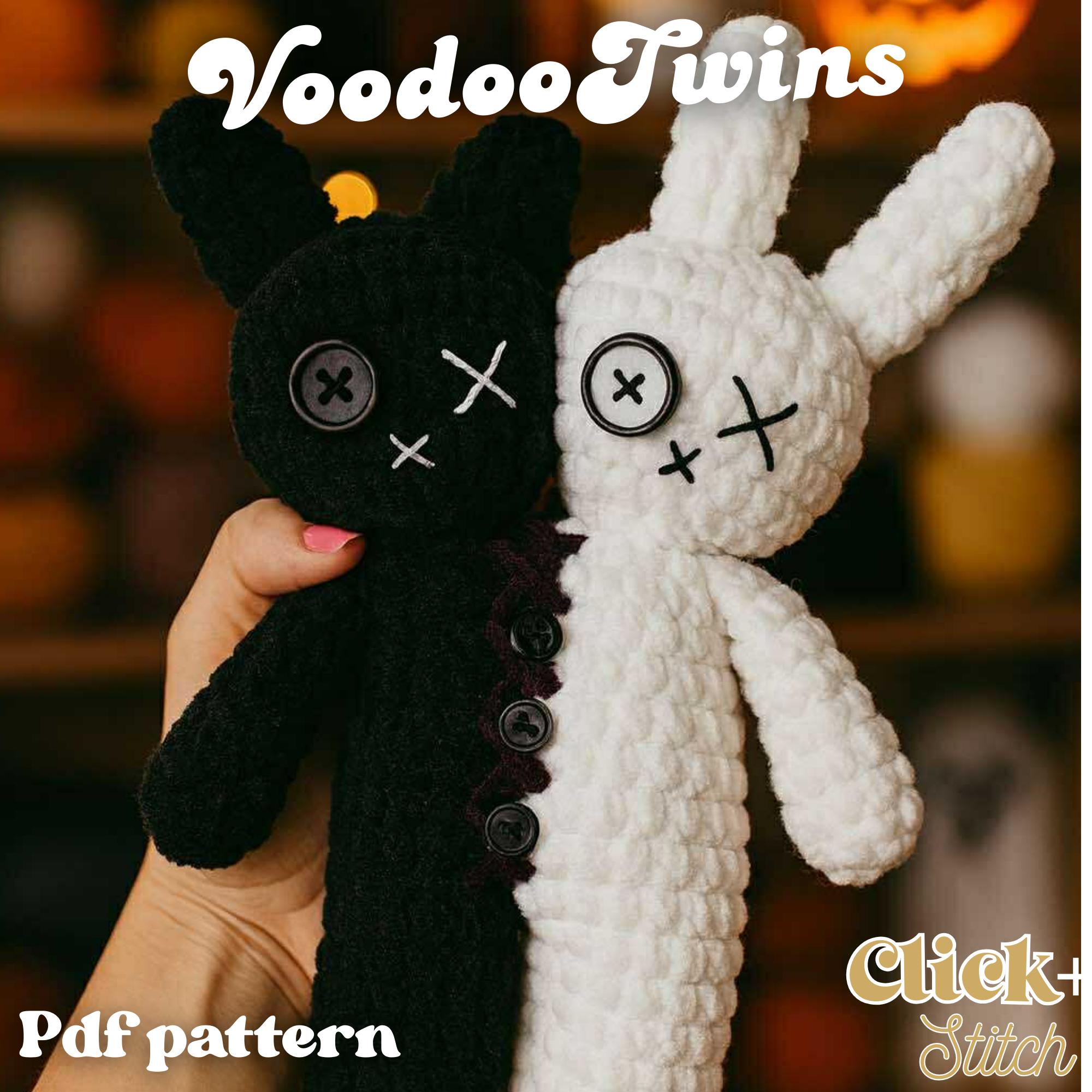 29 Voodoo Doll Crochet Patterns for Spooky-Cute Halloween Makes 3 Voodoo Twins Creepy-Cute Bunny Voodoo Dolls Beginner
