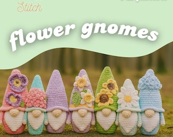 Floral Gnome Crochet Pattern PDF | Amigurumi Plush | Easy Beginner | Digital Download