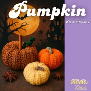 Pumpkin Crochet Pattern PDF – Easy Amigurumi Pumpkin Plush, Fall & Halloween Decor, Beginner-Friendly Tutorial, Instant Download