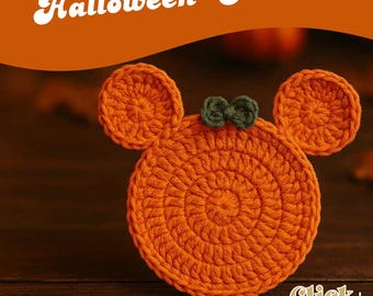 Halloween Mug Coaster Crochet Pattern PDF – Pumpkin & Ghost Mug Rug, Beginner-Friendly, Instant Download, Fall Home Decor
