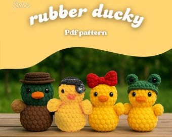 Rubber Duck Crochet Pattern PDF | Amigurumi Plush | Easy Beginner | Digital Download