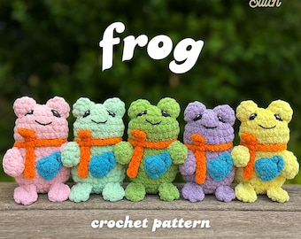 No sew easy frog crochet pattern,froggy crochet pattern,easy beginner frog amigurumi crochet pattern, frog plushie crochet pattern pdf