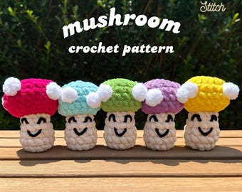 Mushroom Amigurumi Crochet Pattern PDF | Amigurumi Plush | Easy Beginner | Digital Download