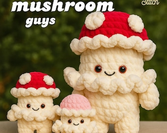 Mushroom Amigurumi Crochet Pattern PDF | Amigurumi Plush | Easy Beginner | Digital Download