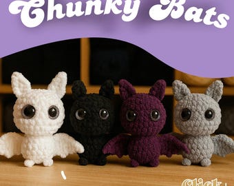 Motif au crochet d'Halloween en forme de grosse chauve-souris PDF – Peluche de chauve-souris Amigurumi | Téléchargement numérique instantané et facile pour les débutants