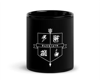 Schwarze glänzende Tasse