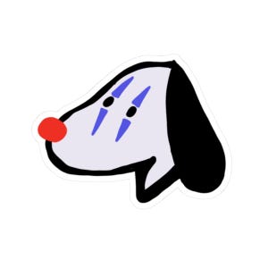 Snoopy Clown Kiss-Cut Stickers, Peanuts Cartoon Decal, Laptop Accessories, Scrapbooking Supplies, Cute Waterproof Vinyl Decal, Kids Gift