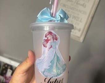 Disney Princess kids tumblers custom kids tumblers princess party favors Cinderella custom cups
