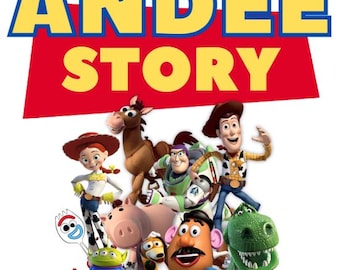 Editable Toy Story Birthday Logo Template, Custom Name (Canva Edit)