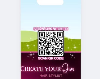 Editable Business Card Canva Template, QR Code Accessible