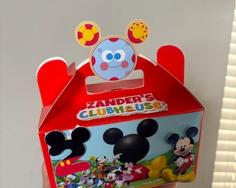 Mickey Mouse Clubhouse Gable Boxes Mickey Mouse Clubhouse party favors Disney candy boxes custom Mickey gable boxes