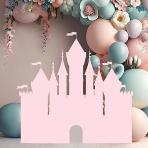 Schloss Ausschnitt, Prinzessin Schloss Ausschnitt Dekor, Prinzessin Party Dekoration Thema Baby Shower Geburtstagsparty Stand Up Prop, digitaler Download