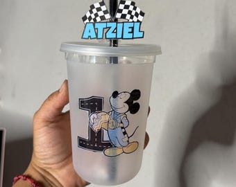 Mickey Mouse Racer Mickey Mouse Raceway themed kids tumbler cups Kids custom tumblers party favors kids table cups