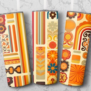 70's 20 oz Tumbler Wrap 20 oz Skinny Tumbler Sublimation Design, Straight & Tapered Wrap, Tumbler Wrap, Tumbler Png, Instant Download