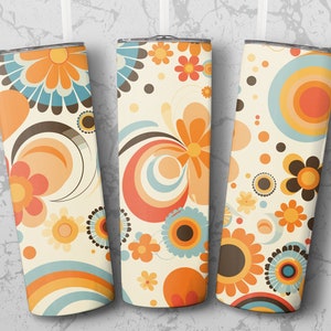 70's 20 oz Tumbler Wrap 20 oz Skinny Tumbler Sublimation Design, Straight & Tapered Wrap, Tumbler Wrap, Tumbler Png, Instant Download