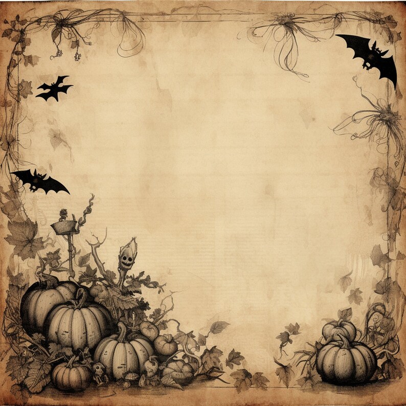 12x12 Vintage Halloween Printable Papers 11 Sheets - Etsy