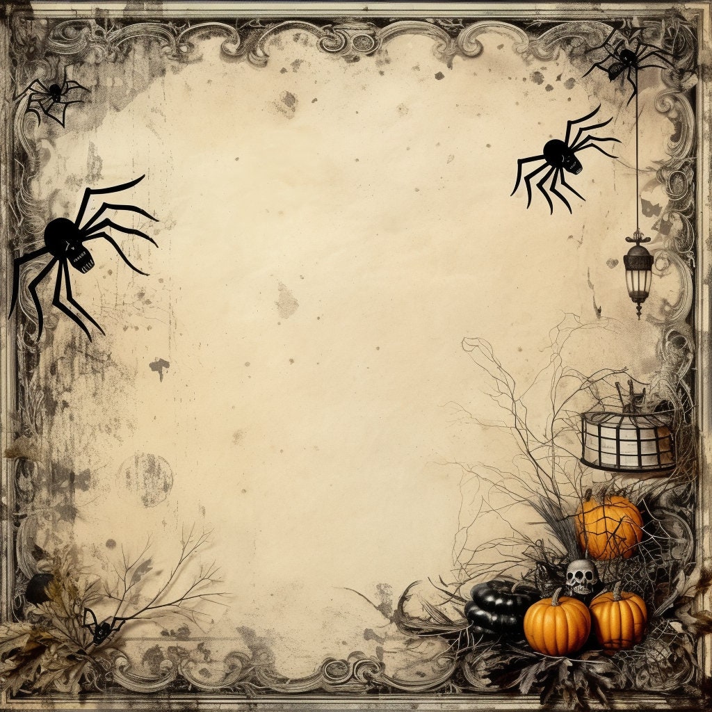 12x12 Vintage Halloween Printable Papers 11 Sheets - Etsy