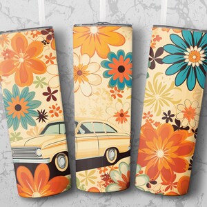70's 20 oz Tumbler Wrap 20 oz Skinny Tumbler Sublimation Design, Straight & Tapered Wrap, Tumbler Wrap, Tumbler Png, Instant Download