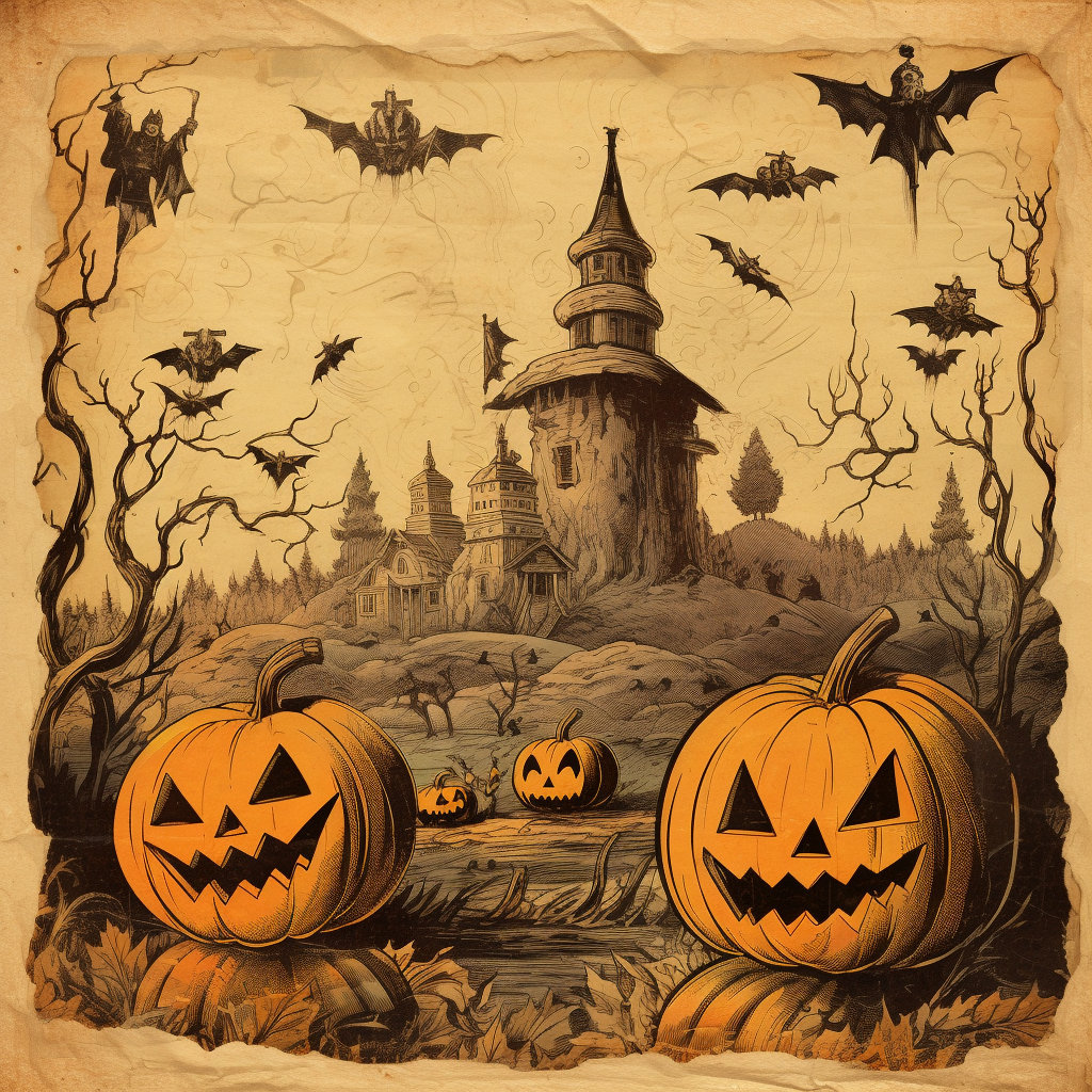 12x12 Vintage Halloween Printable Papers 12 Sheets - Etsy