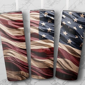 Wood American Flag 20 oz Skinny Tumbler Sublimation Design, Straight & Tapered Wrap, Tumbler Wrap, Tumbler Png, Instant Download
