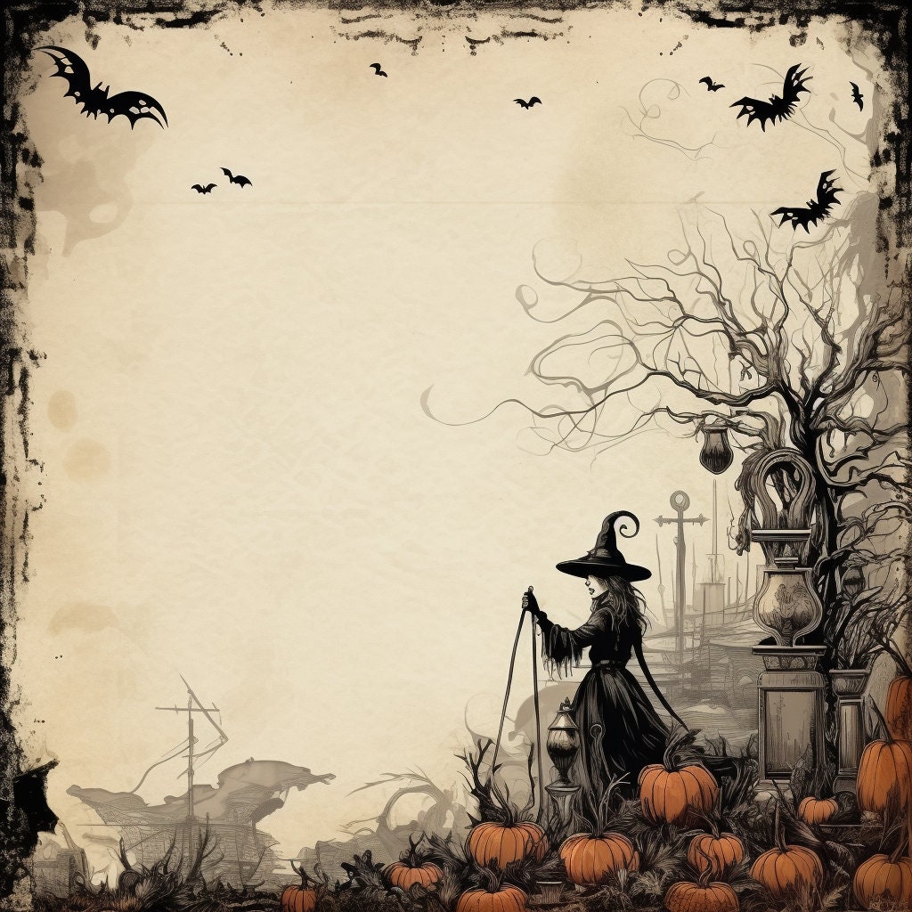 12x12 Vintage Halloween Printable Papers 11 Sheets - Etsy