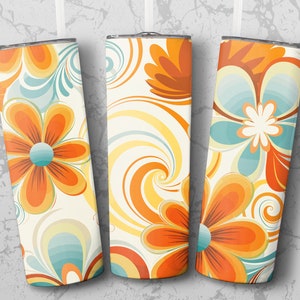70's 20 oz Tumbler Wrap 20 oz Skinny Tumbler Sublimation Design, Straight & Tapered Wrap, Tumbler Wrap, Tumbler Png, Instant Download