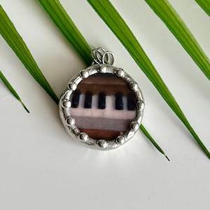 Broken China Necklace Piano Keys 1 Vintage