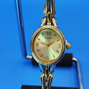 Vintage Timex Women&#39;s Quartz Cocktail Watch Two Tone Fully Restored New Battery