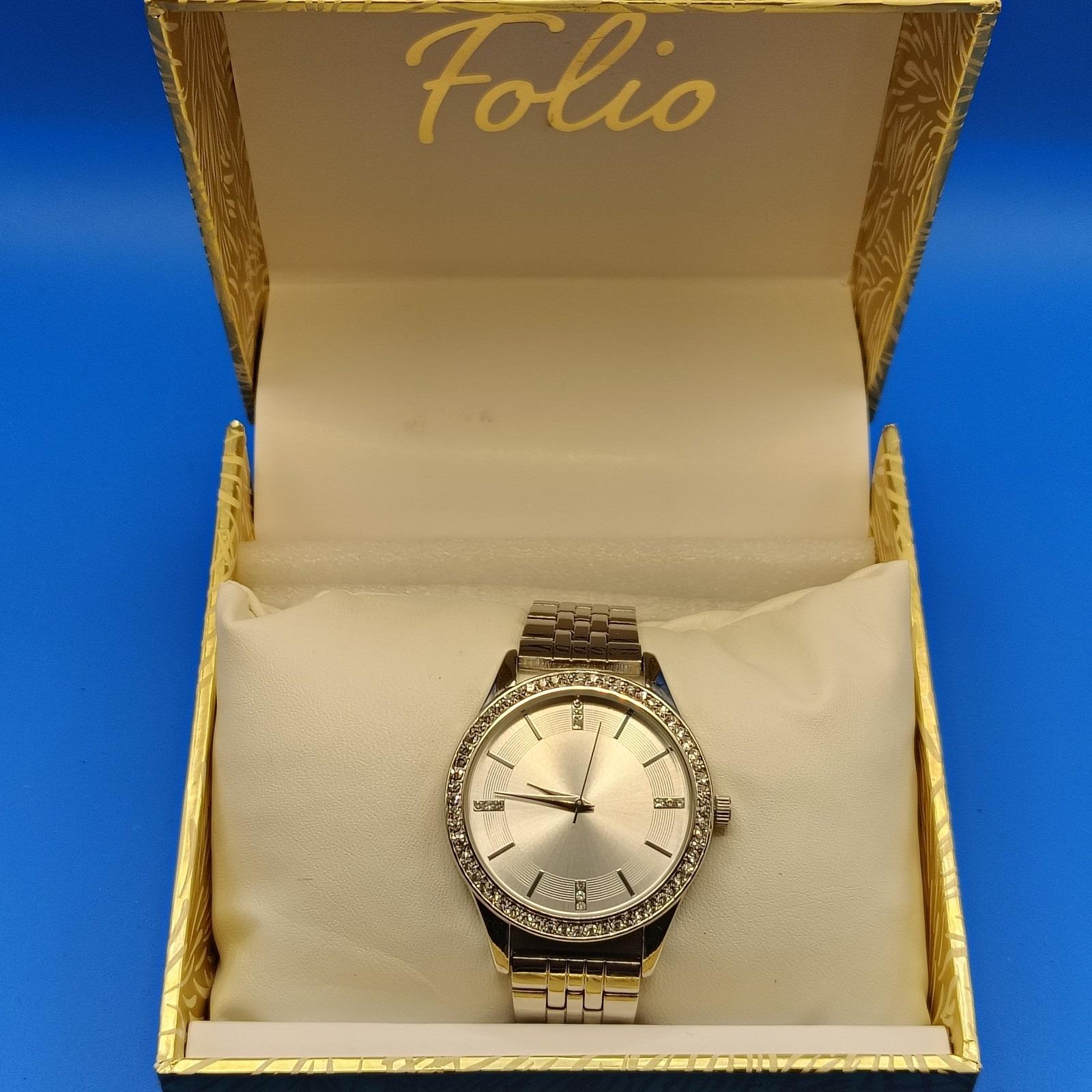 Vintage Folio 38mm Women\'s Quartz Fashion Watch‎ Rhinestone Bezel New W/ Box Vintage Folio 38mm Women main image 3