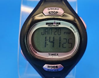 Vintage 1998 Timex Iron Man Triathlon Indiglo 38mm Womens Quartz sport Watch