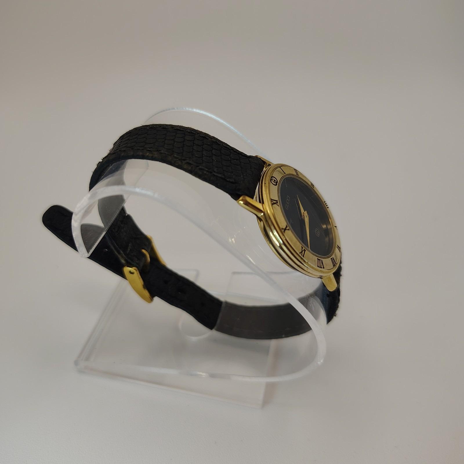 Vintage‎ 1992 Gucci 3001L Swiss 25mm Women\'s Quartz Watch Lizard Strap Restored Vintage 1992 Authentic GUCCI 3001L SWISS Women main image 2