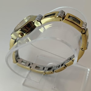 Vintage Timex Two Tone Women&#39;s Oval Quartz Watch Stainless Steel Fully Restored
