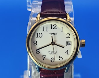 New! Vintage 2012 Timex Indiglo Easy Reader Date 25mm Women's Quartz Watch NOS