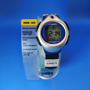 Vintage 1998 Timex Iron Kids Triathlon 43mm Watch Animated Icons New In Box