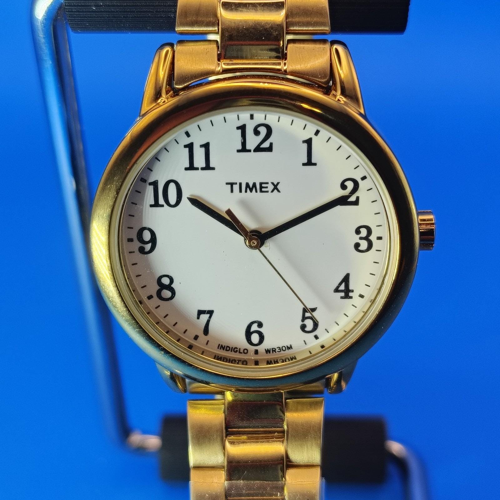 Vintage‎ 1990s Timex Indiglo Easy Reader Date 25mm Women\'s Quartz Watch Timex Ladies Black Band Easy Reader 25mm Ladies Wrist Watch  main image 3
