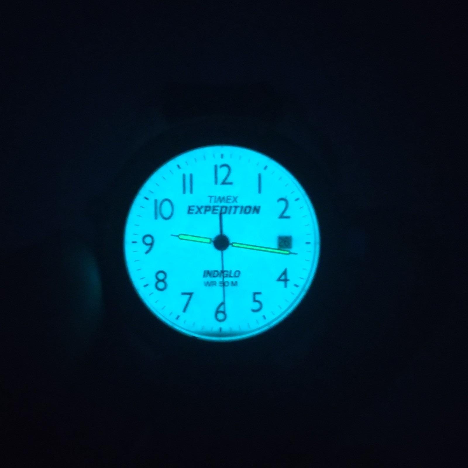 Vintage 1997 Timex Expedition Indiglo 30mm Women\'s Quartz Field‎ Watch Military VINTAGE TIMEX EXPEDITION DATE MILITARY 24H INDIGLO QUARTZ  main image 3