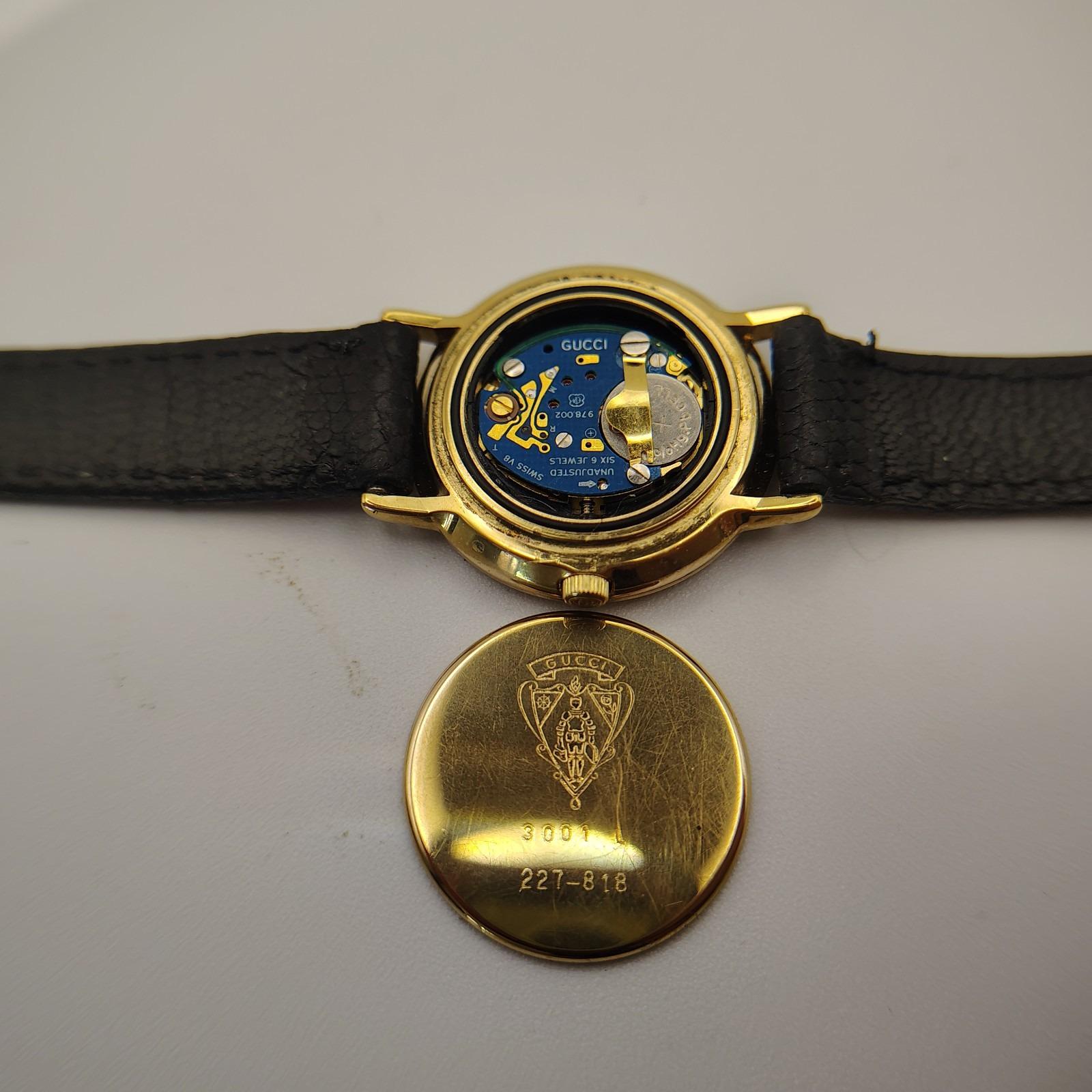 Vintage 1992 Authentic GUCCI 3001L SWISS Women\'s Quartz Watch Lizard Band‎ Vintage 1992 Authentic GUCCI 3001L SWISS Women main image 3