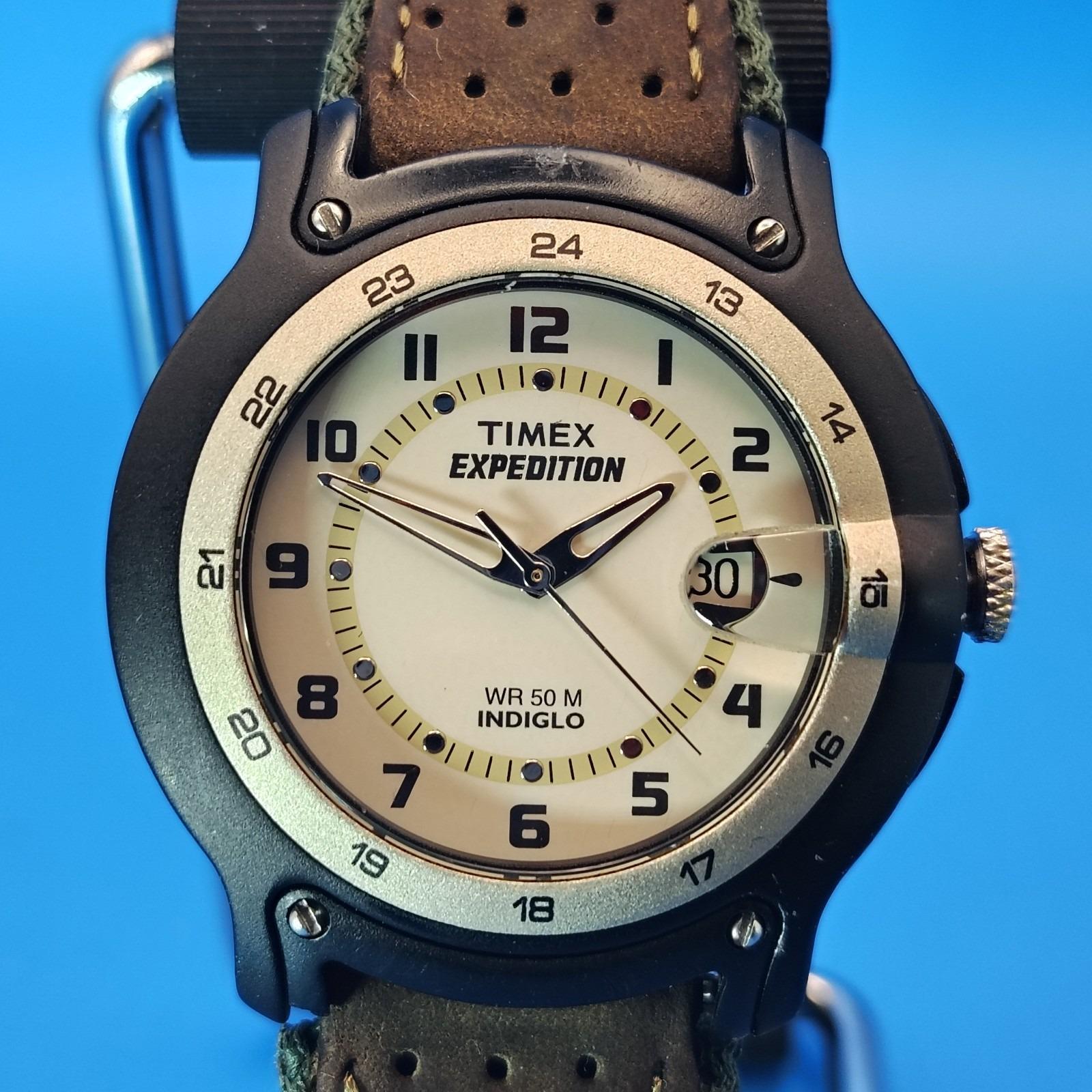 Vintage 2005 Timex Expedition Indiglo 39mm Mens Quartz Field Watch
