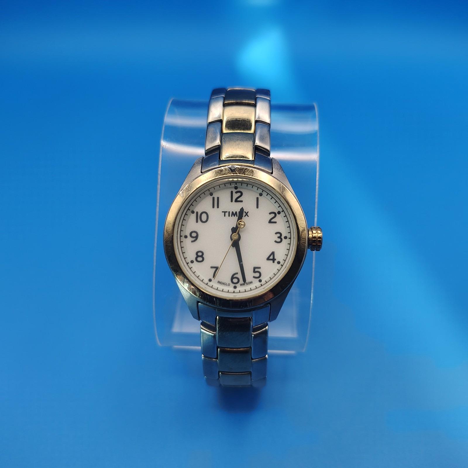 Vintage 2006 Timex Indiglo 27mm Two Tone Women display picture 1